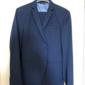 Zara Navy Stripe Suit